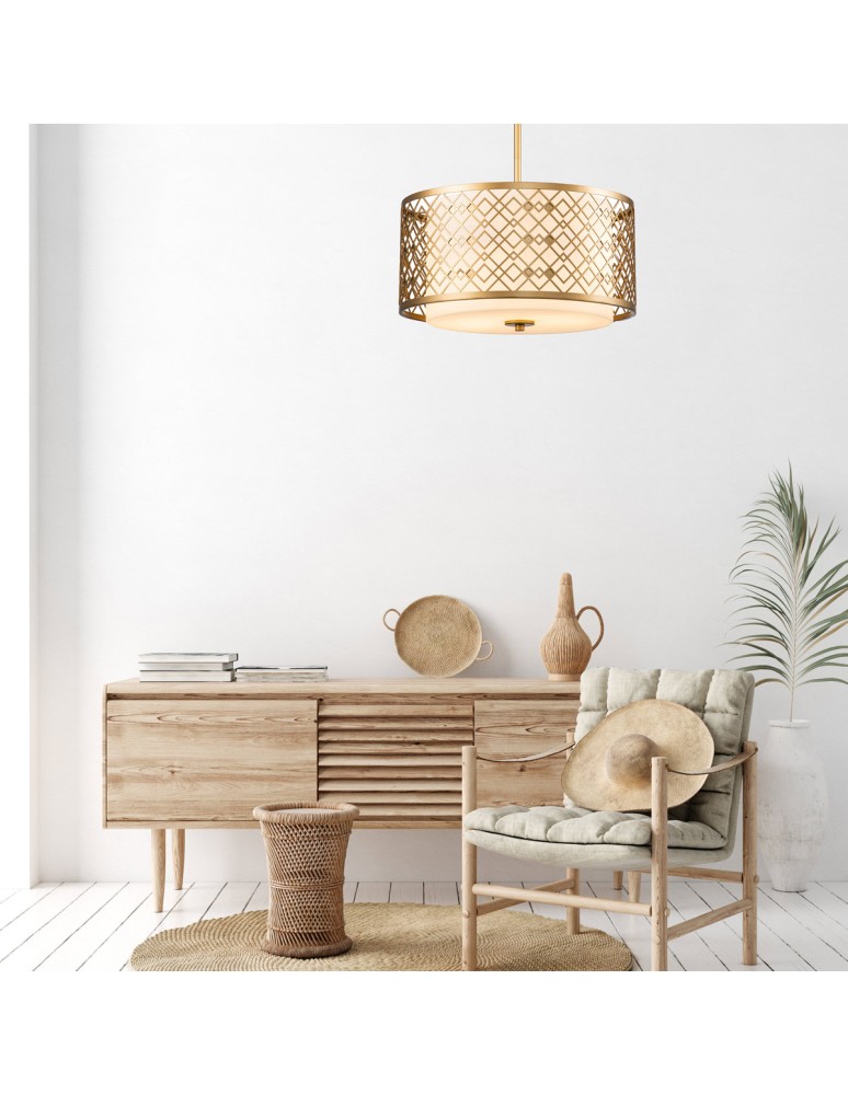 Lampy wiszące - Elstead Lighting Średnia lampa wisząca Ziggy - 2 źródła światła - Lakierowane srebro ZIGGY-2P-M-LS - product kolory-swiatla.pl 2