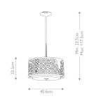 Lampy wiszące - Elstead Lighting Średnia lampa wisząca Ziggy - 2 źródła światła - Lakierowane srebro ZIGGY-2P-M-LS - product 3