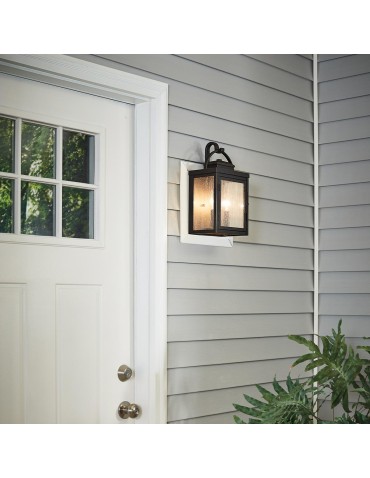 Elstead Lighting Średnia latarnia naścienna Carlson - 2 źródła świata IP44 KL-CARLSON-M-RZ - produkt 2
