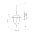 Elstead Lighting Mała latarnia wisząca Chapel Mini - 1 źródło światła IP44 CPM9-BLACK Elstead Lighting Mała latarnia wisząca Chapel Mini - 1 źródło światła IP44 CPM9-BLACK