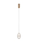 Lampy wiszące pojedyncze - ITALUX Alani Wisząca 1xLED 6W 3000K Złoty PND-34375-1-HBR - product 1