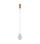 Lampy wiszące pojedyncze - ITALUX Alani Wisząca 1xLED 6W 3000K Złoty PND-34375-1-HBR - product 2