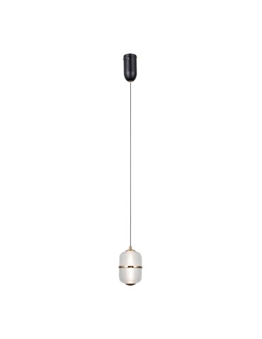ITALUX Alani Wisząca 1xLED 6W 3000K Czarny mat, złoty PND-34375-1-BK