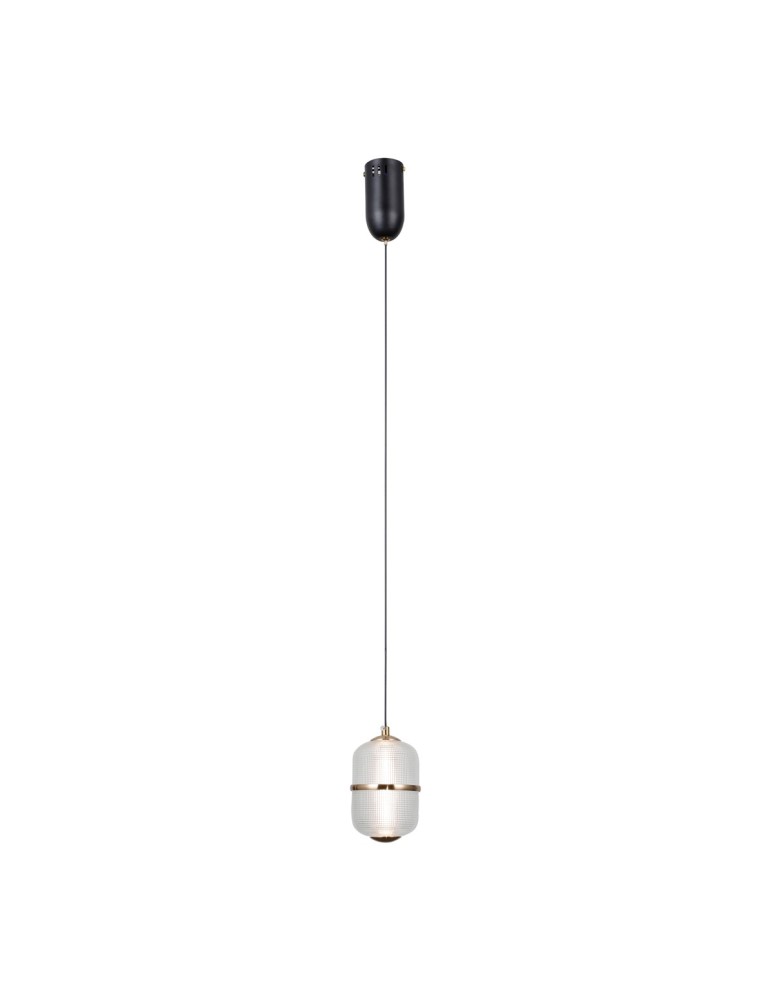 ITALUX Alani Wisząca 1xLED 6W 3000K Czarny mat, złoty PND-34375-1-BK ITALUX Alani Wisząca 1xLED 6W 3000K Czarny mat, złoty PND-34375-1-BK