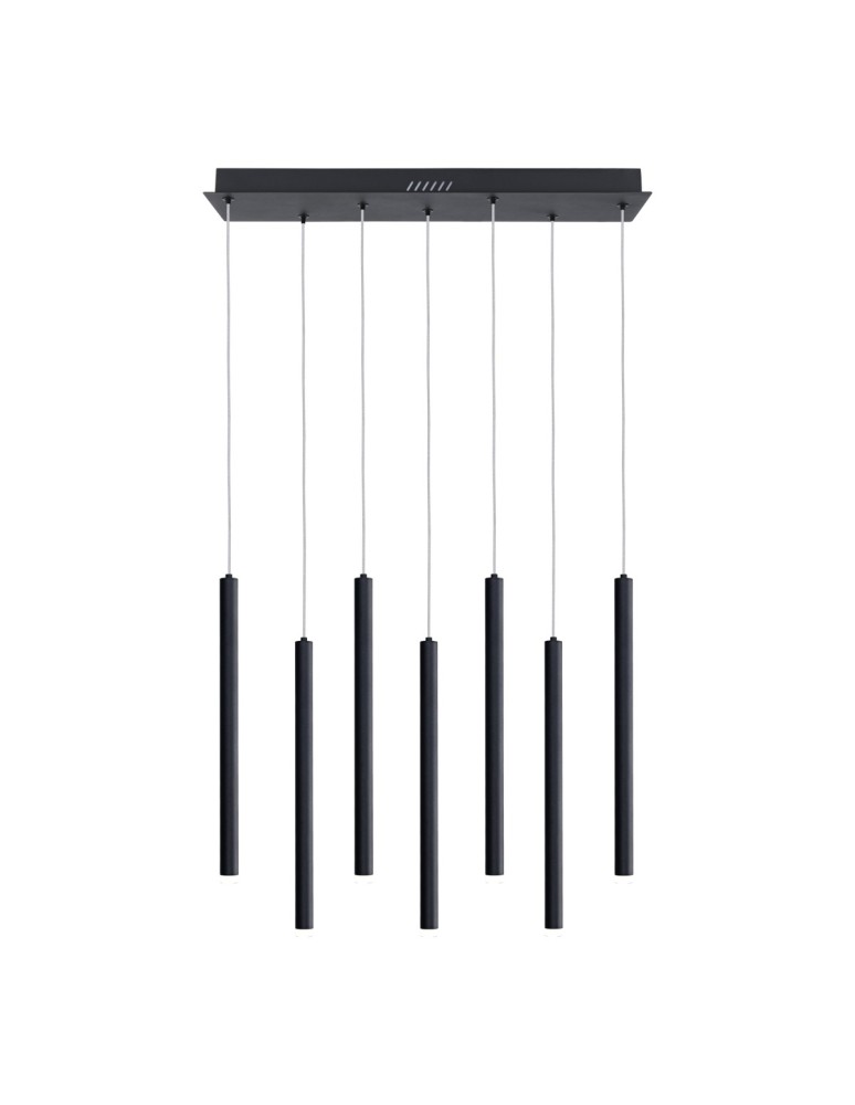 ITALUX Valdes Wisząca 7xLED 35W od 3000K do 6000K Czarny PND-22302-7-BK