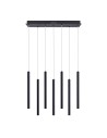 ITALUX Valdes Wisząca 7xLED 35W od 3000K do 6000K Czarny PND-22302-7-BK
