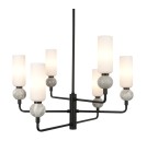 Żyrandole 6 punktowe - ITALUX Santos Wisząca Żyrandol G9 40W Czarny mat PND-95331-6-BK - product 2