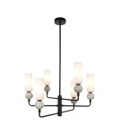 Żyrandole 6 punktowe - ITALUX Santos Wisząca Żyrandol G9 40W Czarny mat PND-95331-6-BK - product 1