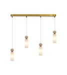 Lampy wiszące na listwie - ITALUX Santos Wisząca G9 40W Mosiężny PND-95331-4-BRSS - product 2