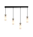 Lampy wiszące na listwie - ITALUX Santos Wisząca G9 40W Czarny mat PND-95331-4-BK - product 2