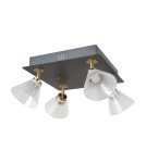 Lampy sufitowe reflektory - ITALUX Orella Sufitowa 4xLED 16W 3000K Czarny mat, złoty WL-34393-4S-BK-HBR - product 2