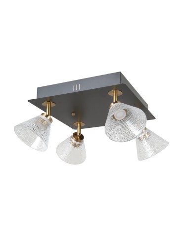 ITALUX Orella Sufitowa 4xLED 16W 3000K Czarny mat, złoty WL-34393-4S-BK-HBR - produkt 2