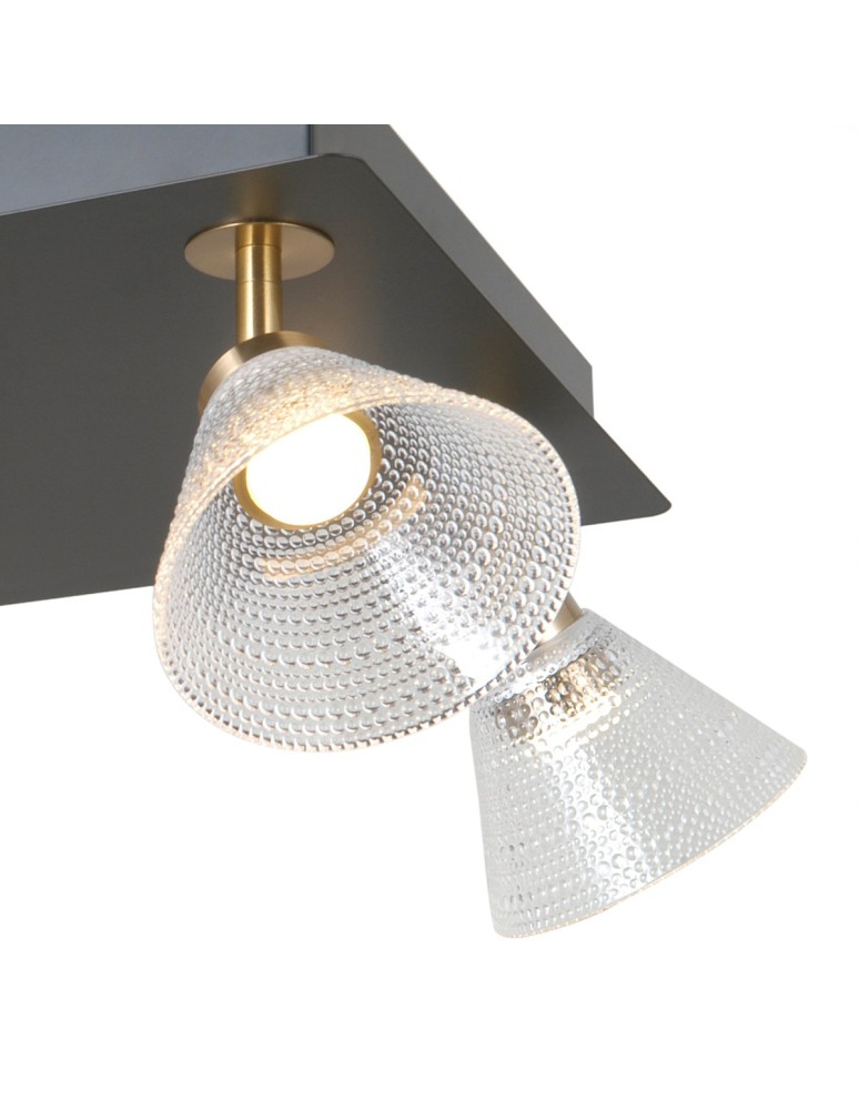 Lampy sufitowe reflektory - ITALUX Orella Sufitowa 4xLED 16W 3000K Czarny mat, złoty WL-34393-4S-BK-HBR - product kolory-swiatla.pl 3