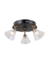 ITALUX Orella Sufitowa 3xLED 12W 3000K Czarny mat, złoty WL-34393-3R-BK-HBR