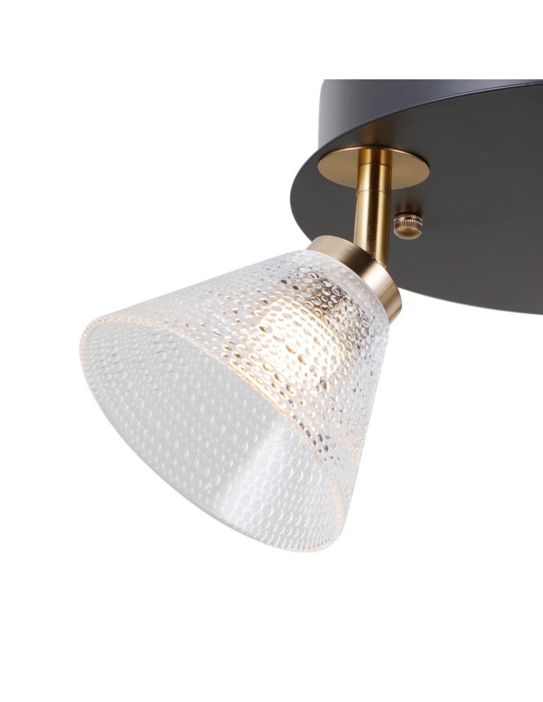 Lampy sufitowe reflektory - ITALUX Orella Sufitowa 3xLED 12W 3000K Czarny mat, złoty WL-34393-3R-BK-HBR - product kolory-swiatla.pl 3