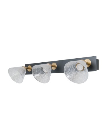 ITALUX Orella Sufitowa/Ścienna 3xLED 12W 3000K Czarny mat, złoty WL-34393-3-BK-HBR - produkt 2
