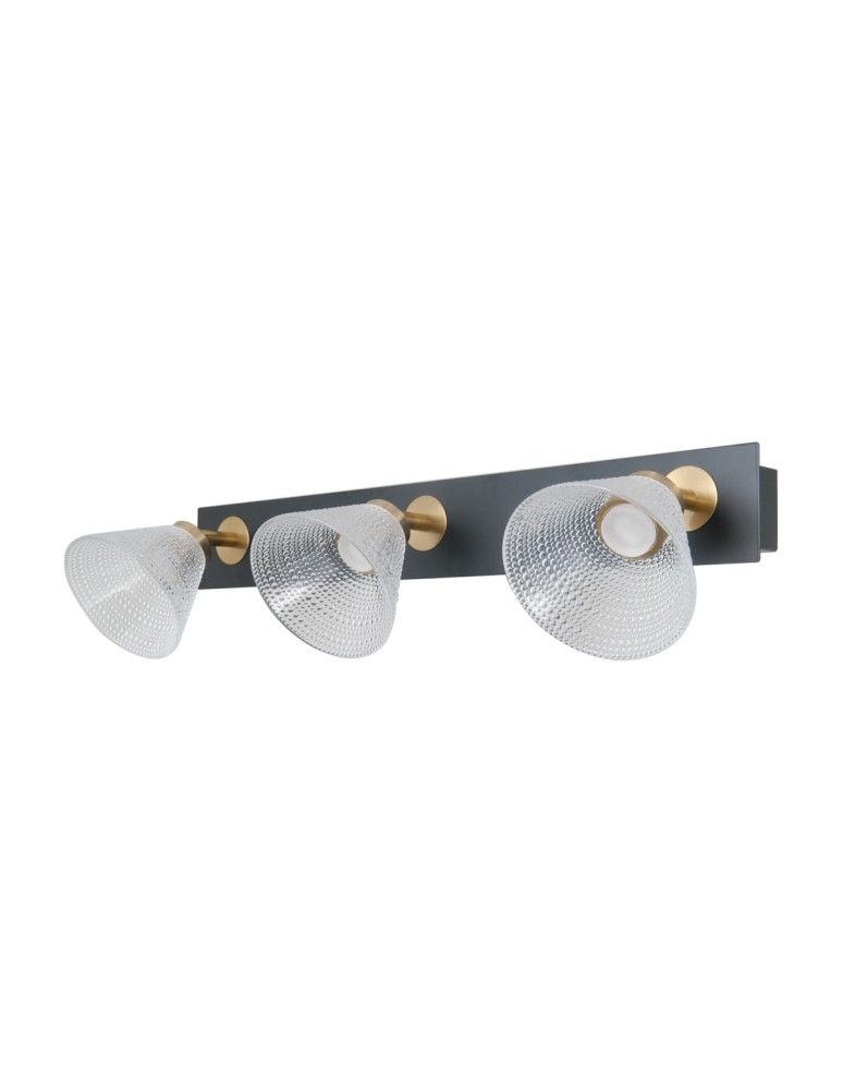 Lampy sufitowe reflektory - ITALUX Orella Sufitowa/Ścienna 3xLED 12W 3000K Czarny mat, złoty WL-34393-3-BK-HBR - product kolory-swiatla.pl 2