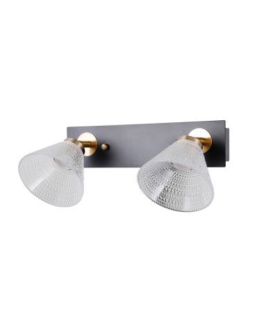 ITALUX Orella Sufitowa/Ścienna 2xLED 8W 3000K Czarny mat, złoty WL-34393-2-BK-HBR - produkt 2