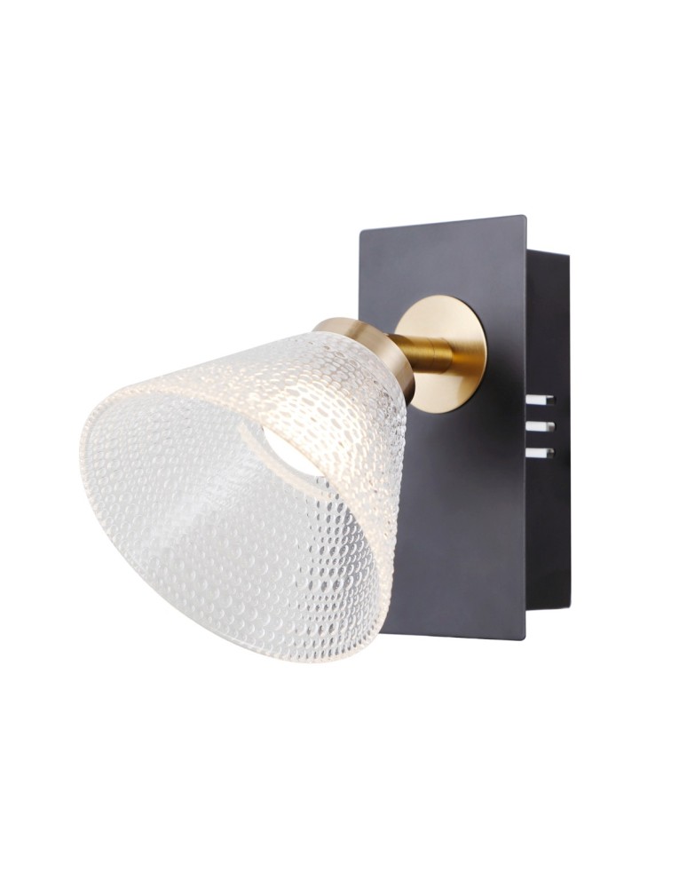 ITALUX Orella Sufitowa/Ścienna 1xLED 4W 3000K Czarny mat, złoty WL-34393-1-BK-HBR