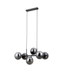 Lampy wiszące kule - ITALUX Molite Wisząca 6xE14 5W Czarny mat PND-1098-6-BK - product 3