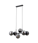 Lampy wiszące kule - ITALUX Molite Wisząca 6xE14 5W Czarny mat PND-1098-6-BK - product 1