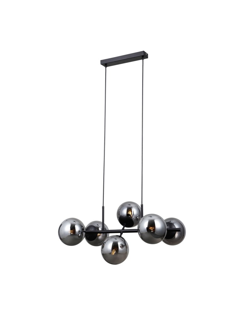 ITALUX Molite Wisząca 6xE14 5W Czarny mat PND-1098-6-BK