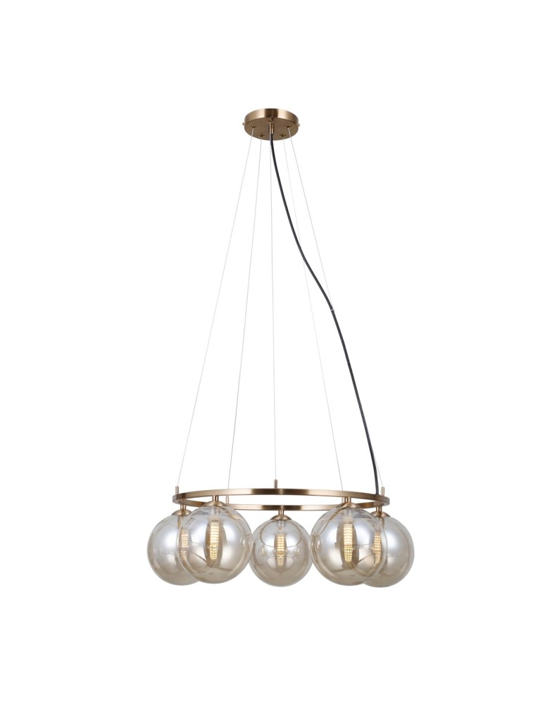 ITALUX Molite Wisząca 5xG9 5W Złoty PND-1098-5R-HB
