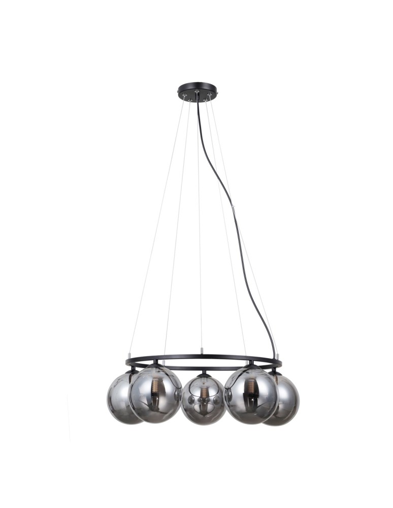 ITALUX Molite Wisząca 5xG9 5W Czarny mat PND-1098-5R-BK