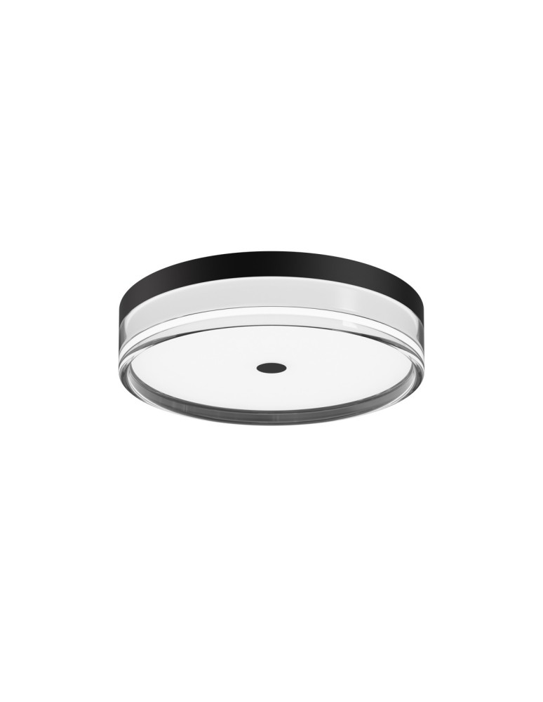 ITALUX Molino Sufitowa 1xLED 24W przełączane 2800K/4000K/6000K Czarny PLF-64536-S-BK