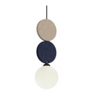 Lampy wiszące pojedyncze - ITALUX Andrea Wisząca 1xG9 25W Beżowy, niebieski PND-59779C-1S-MLTI - product 2