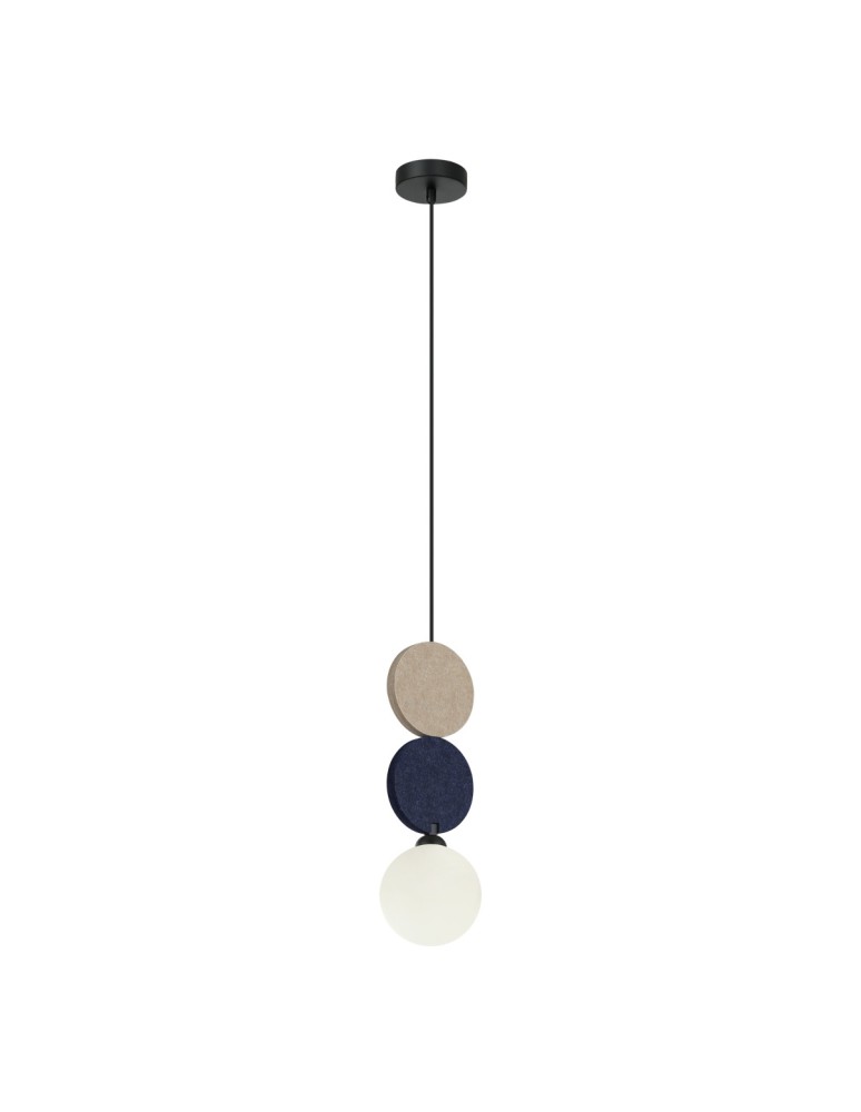 Lampy wiszące pojedyncze - ITALUX Andrea Wisząca 1xG9 25W Beżowy, niebieski PND-59779C-1S-MLTI - product kolory-swiatla.pl 3