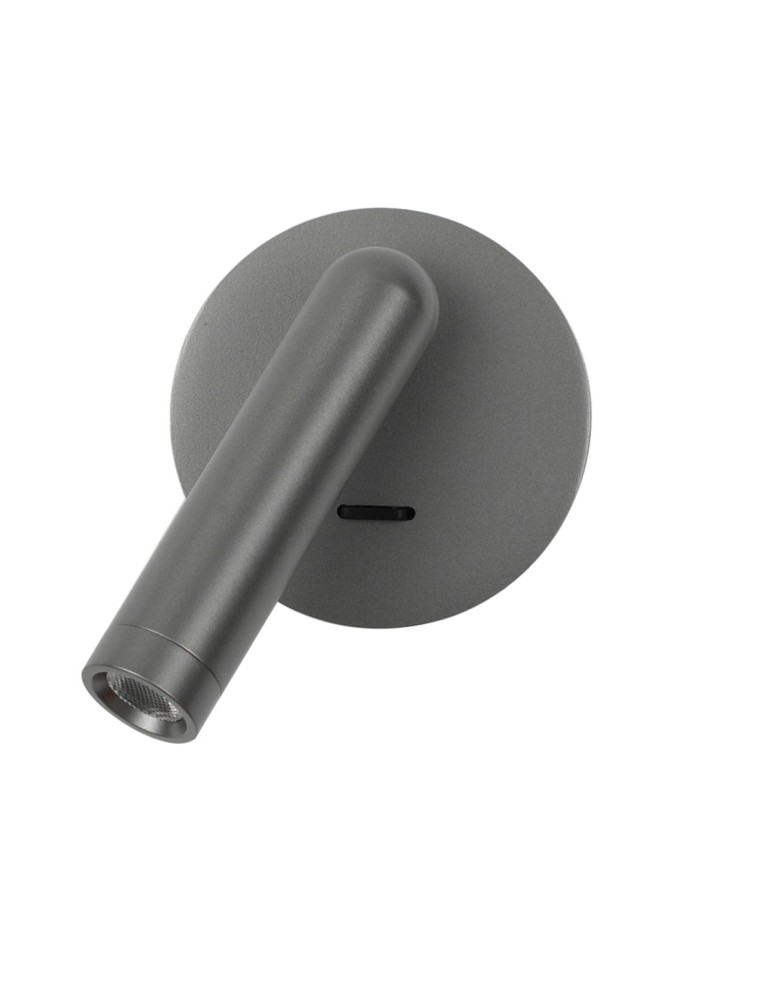 Kinkiety do czytania - ITALUX Carda Ścienna do Czytania 1xLED 2.5W 3000K Szary WL-64834-1-GR - product kolory-swiatla.pl 3