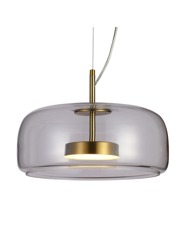 Lampy wiszące pojedyncze - ITALUX Caste Wisząca 1xLED 10W 3000K Złoty PND-17760B-BRSS-CL - product kolory-swiatla.pl 2