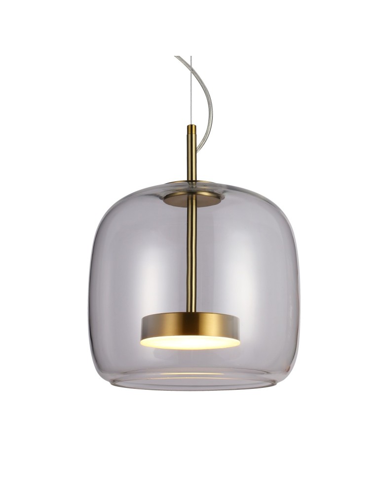 Lampy wiszące pojedyncze - ITALUX Caste Wisząca 1xLED 10W 3000K Złoty PND-17760A-BRSS-CL - product kolory-swiatla.pl 2