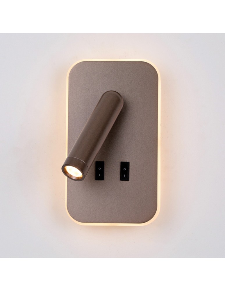 ITALUX Doria Ścienna do Czytania 2xLED 8W 3000K Kawowy WL-83957-1-CF