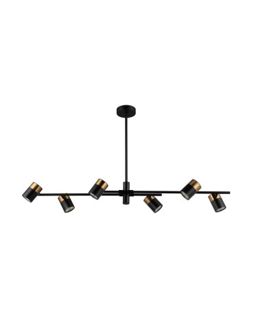 ITALUX Elice Wisząca 6xGU10 35W Czarny, mosiężny PND-58892-6-BK-BRO - produkt 2