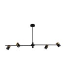 Lampy wiszące nad wyspę - ITALUX Elice Wisząca 4xGU10 35W Czarny, mosiężny PND-58892-4-BK-BRO - product 3