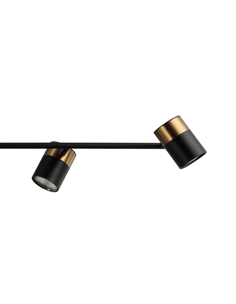 Lampy wiszące nad wyspę - ITALUX Elice Wisząca 4xGU10 35W Czarny, mosiężny PND-58892-4-BK-BRO - product kolory-swiatla.pl 2
