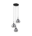Lampy wiszące potrójne - ITALUX Felis Wisząca 3xE27 40W Czarny mat PND-40824-3-BK - product 3