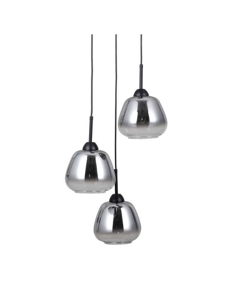 Lampy wiszące potrójne - ITALUX Felis Wisząca 3xE27 40W Czarny mat PND-40824-3-BK - product kolory-swiatla.pl 2