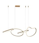 Lampy wiszące nad wyspę - ITALUX Fonte Wisząca 4xLED 60W od 3000K do 6000K Złoty PND-22412-S4-GD - product 1
