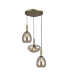 Lampy wiszące potrójne - ITALUX Gater Wisząca 3xE27 40W Złoty PND-23541-3-GD-CH - product 1