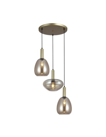 ITALUX Gater Wisząca 3xE27 40W Złoty PND-23541-3-GD-CH