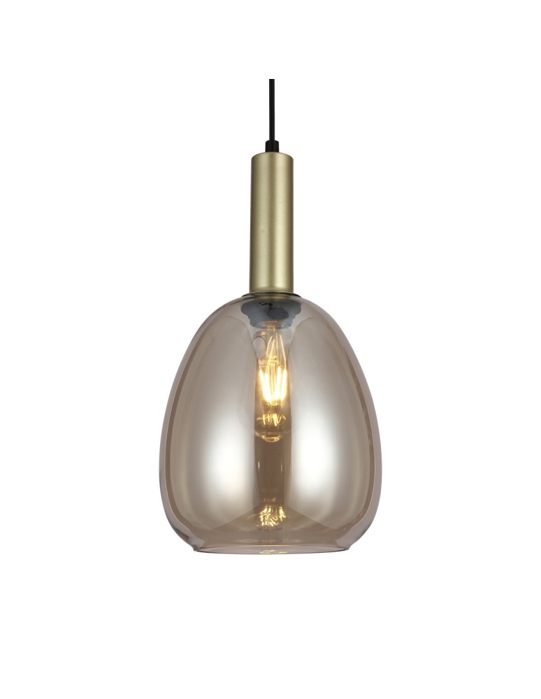 Lampy wiszące pojedyncze - ITALUX Gater Wisząca 1xE27 40W Złoty PND-23541-1-GD-CH - product kolory-swiatla.pl 2