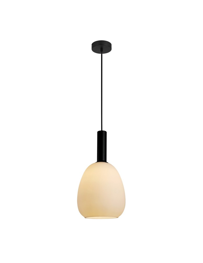 Lampy wiszące pojedyncze - ITALUX Gater Wisząca 1xE27 40W Czarny PND-23541-1-BK-OP - product kolory-swiatla.pl 3