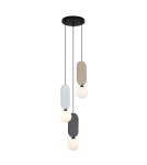 Lampy wiszące potrójne - ITALUX Lorenzo Wisząca 3xG9 25W Beżowy, szary PND-59815B-3-MLTI - product 1