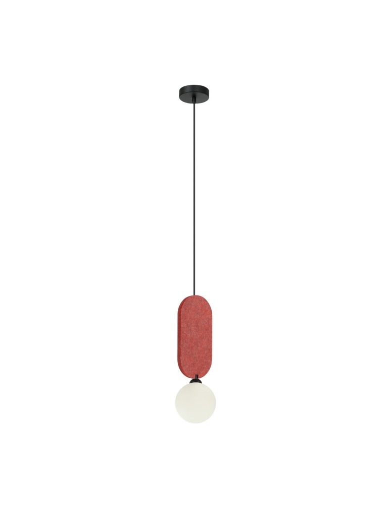 Lampy wiszące pojedyncze - ITALUX Lorenzo Wisząca 1xG9 25W Czerwony PND-59815-1-RED - product kolory-swiatla.pl 3