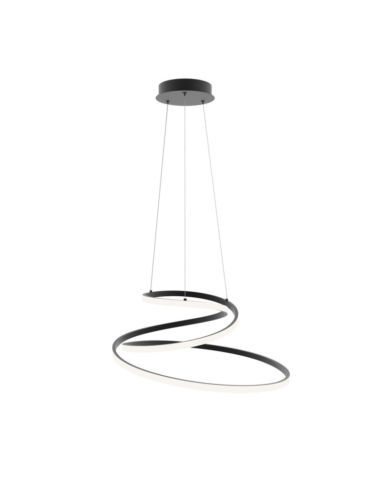 ITALUX Lorila Wisząca 1xLED 60W od 3000K do 6000K Czarny PND-2168-M-BK