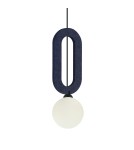 Lampy wiszące pojedyncze - ITALUX Masso Wisząca 1xG9 25W Niebieski PND-59839-1-BLU - product 2