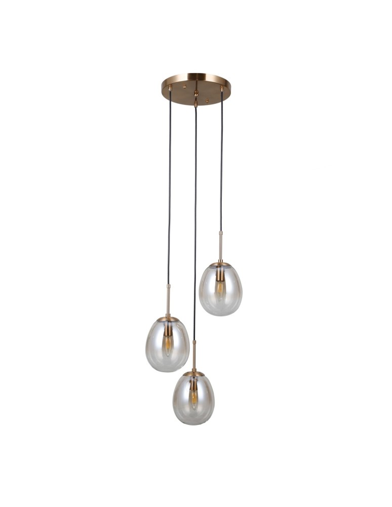 ITALUX Meolo Wisząca 3xE14 5W Złoty PND-40825-3-GD ITALUX Meolo Wisząca 3xE14 5W Złoty PND-40825-3-GD